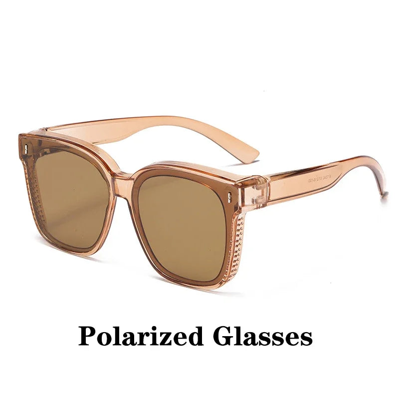 Polarized Clip-On Sunglasses For Glasses Wearers UV400 Protection For Driving
