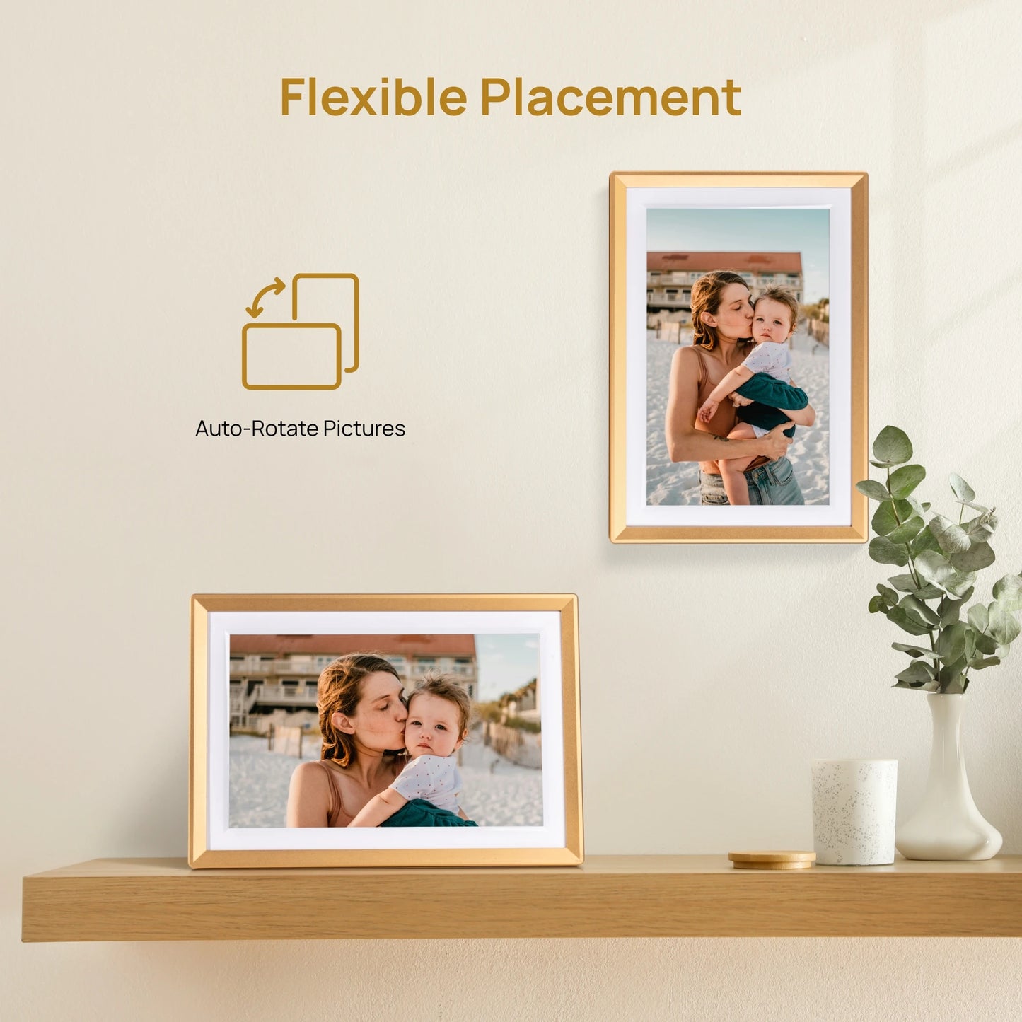 Arzopa Metal Digital Photo Frame With WiFi Touch Screen 32GB
