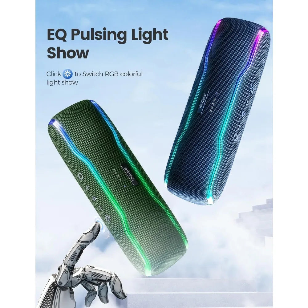 Bluetooth Waterproof Speaker With 25W Bass And 24H Playtime Outdoors