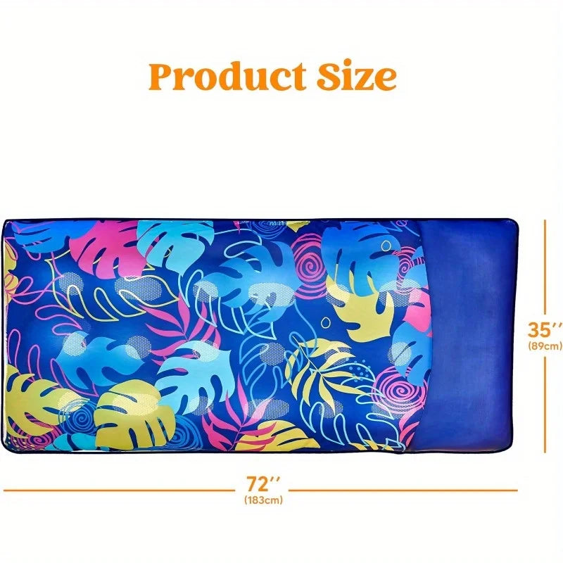 Joyfy Fabric Covered Pool Float Lounger Mat Headrest for Adults