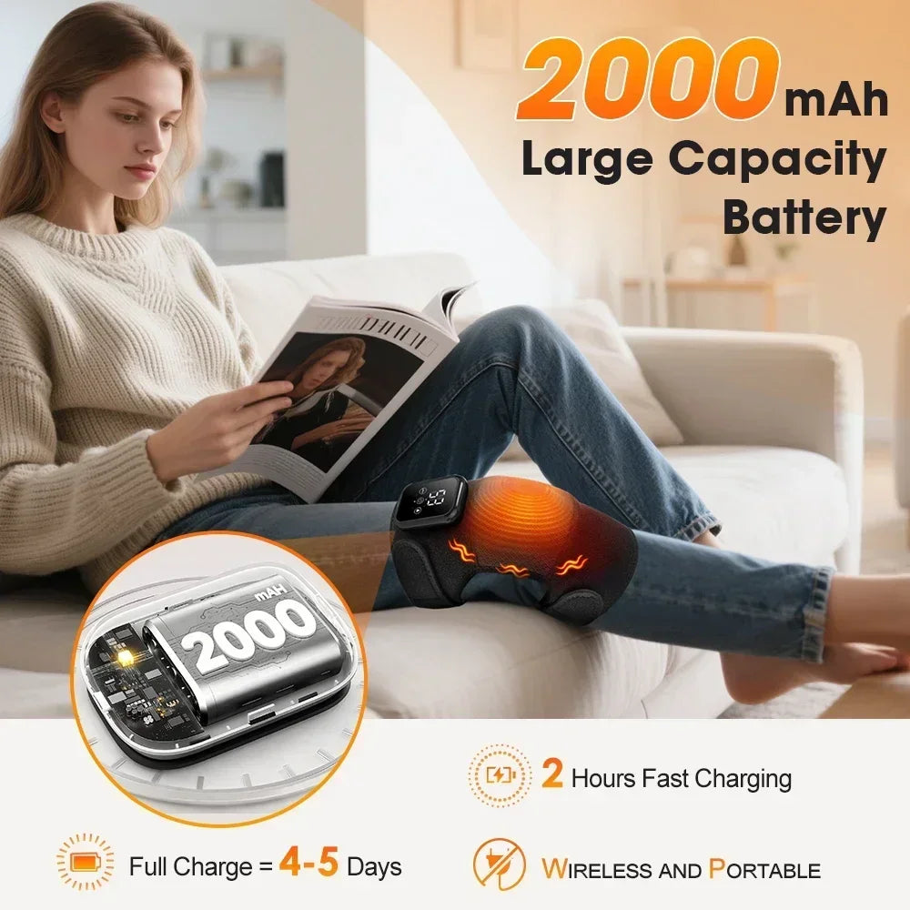 Hailicare Electric Knee Heating Massager Brace For Pain Relief