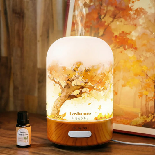 Fashome Essential Oil Diffuser Hand Blown Glass Auto Shut Off