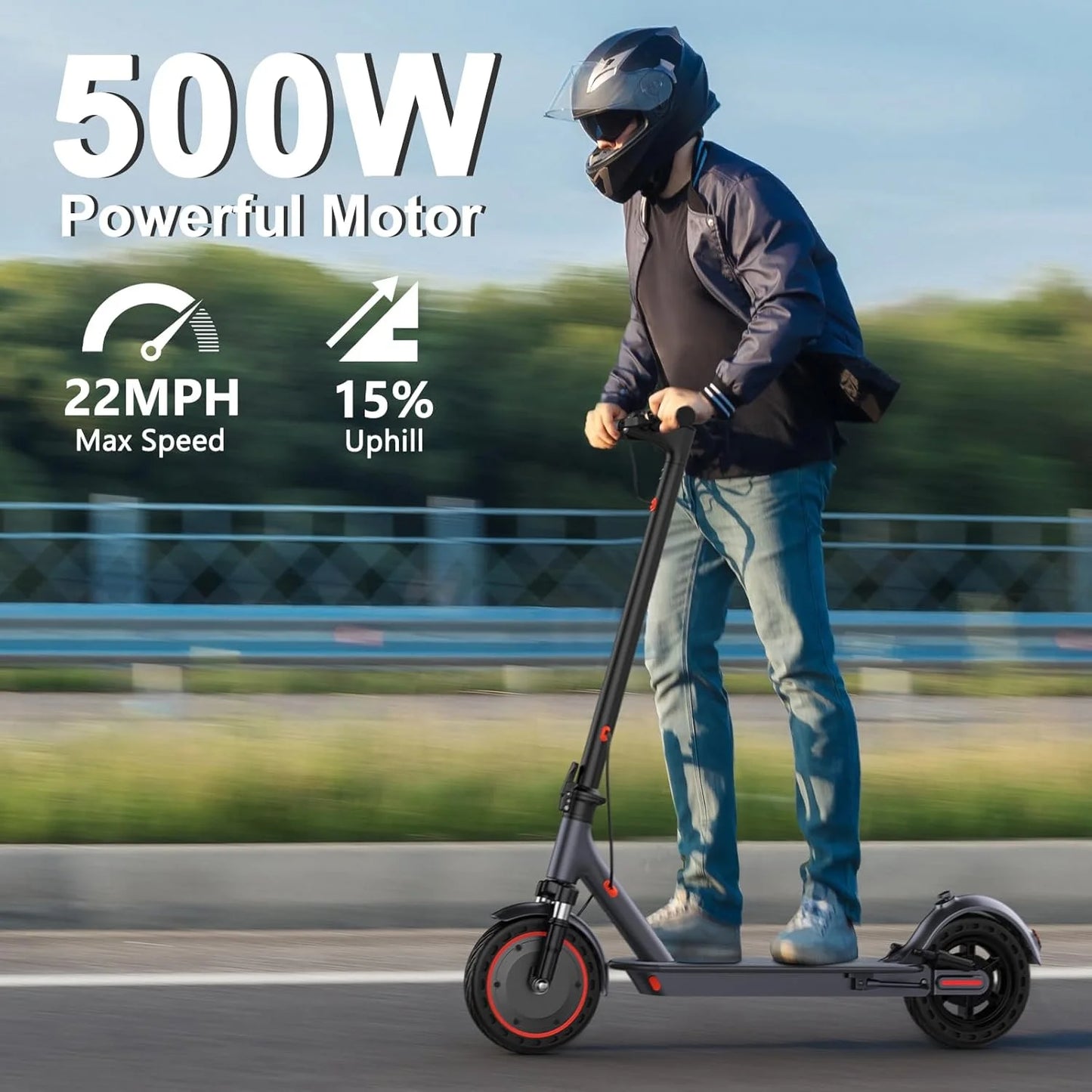 Ladped Electric Scooter 500W 22 MPH Folding App Control