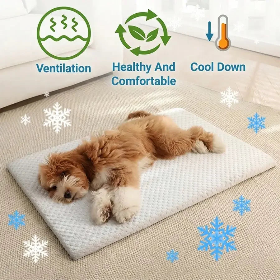 Thick Cooling Pet Bed With Breathable Cotton Padding For Pets