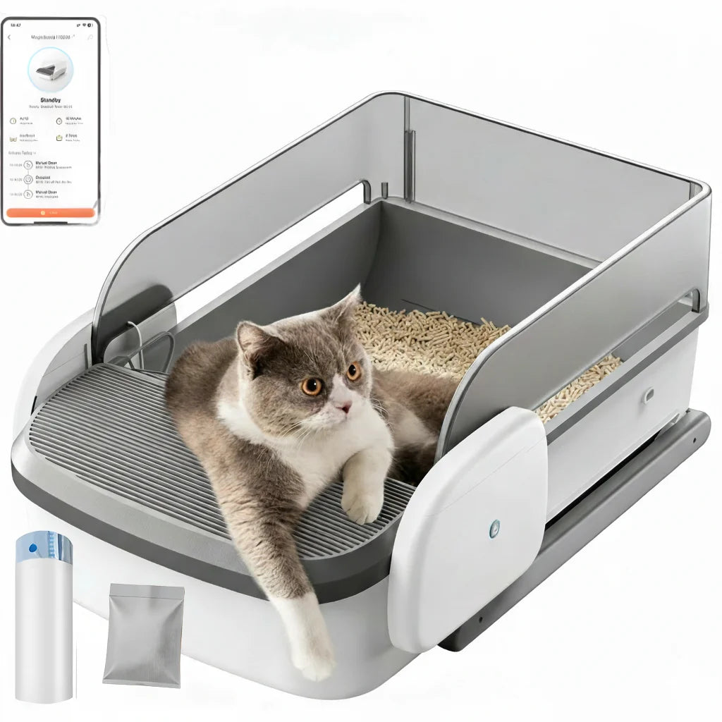 Automatic Self-Cleaning Litter Box With Odor Control For Cats