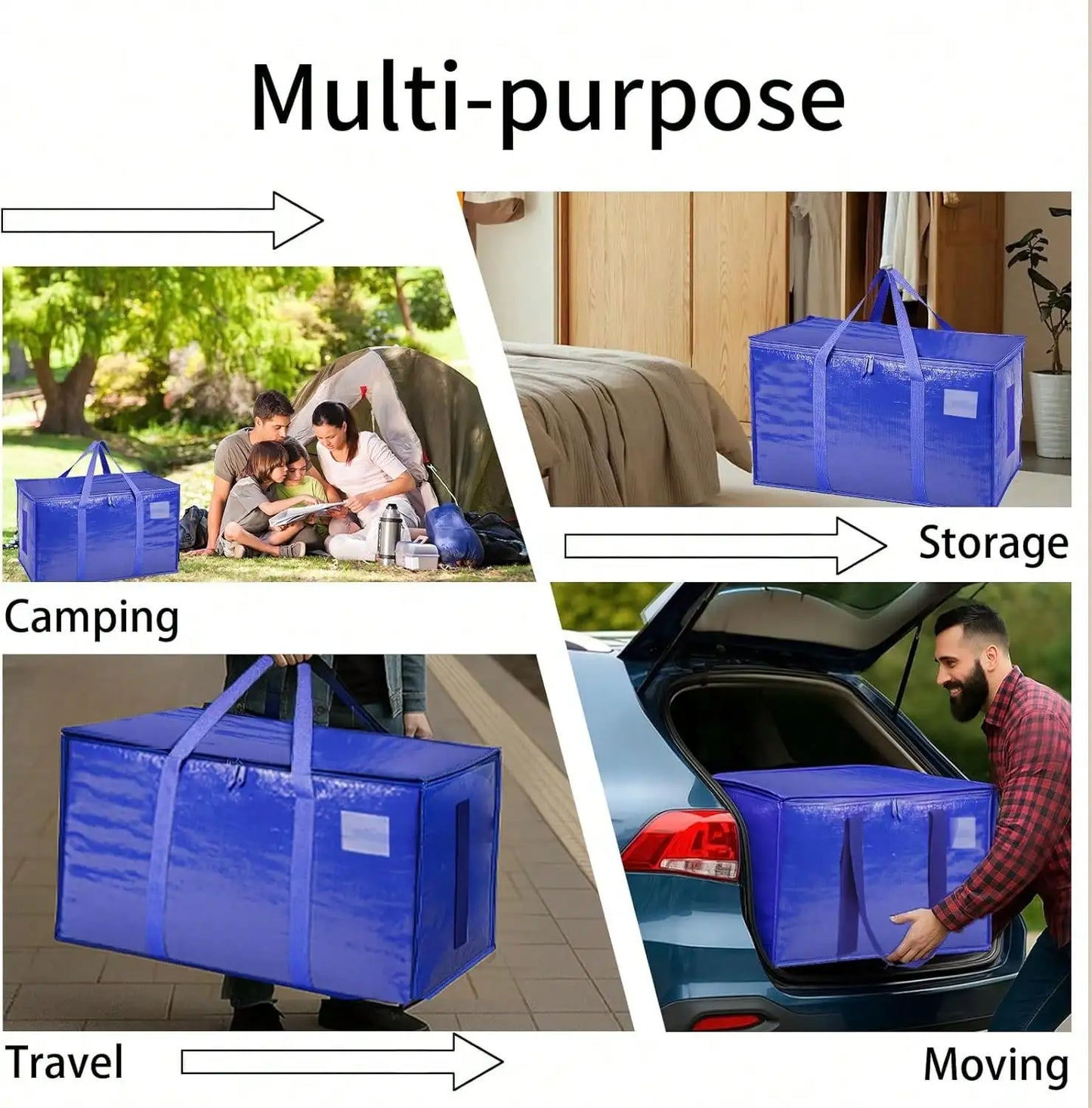 Heavy Duty Moving Bags With Zippers And Handles 6 Storage