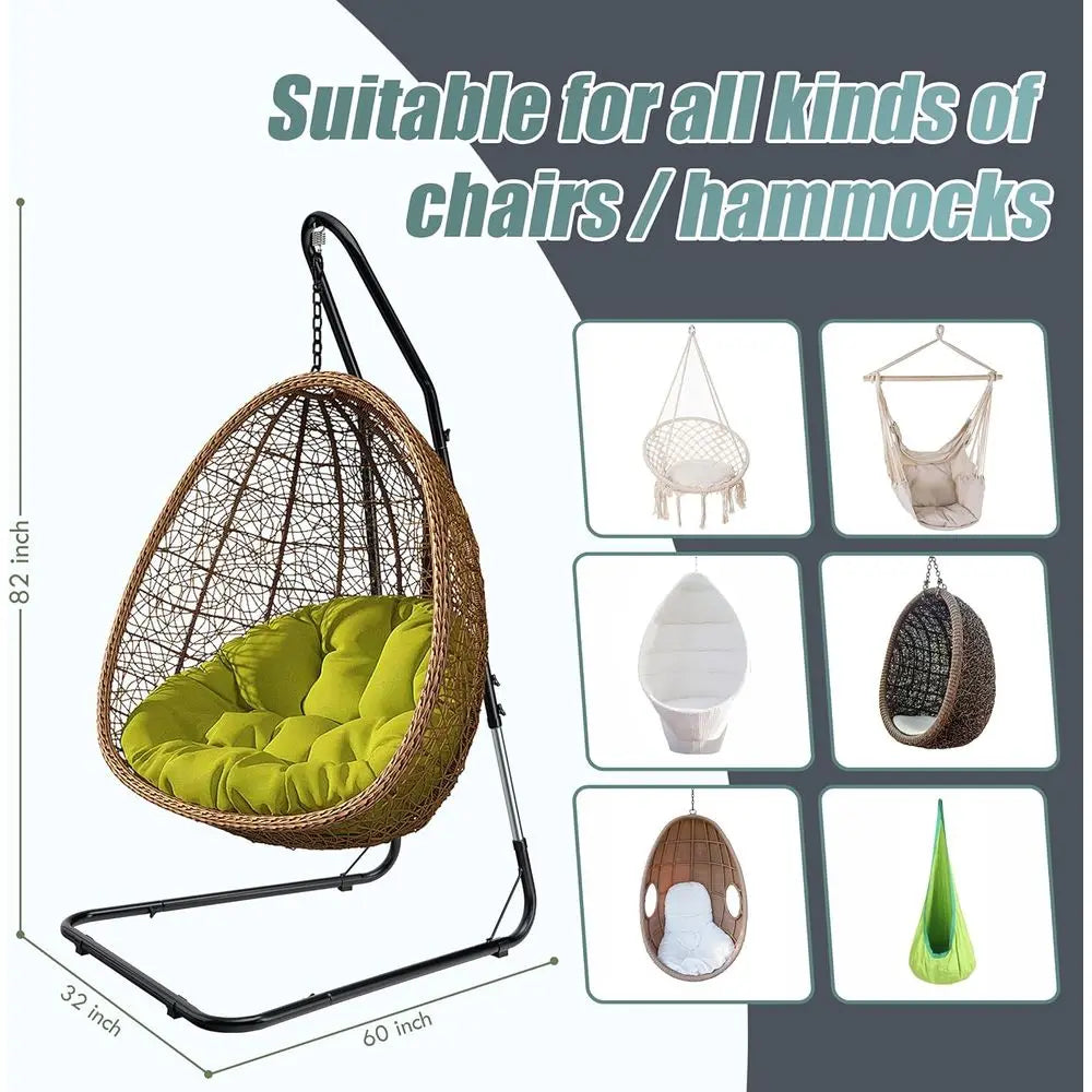 Heavy Duty Steel Hammock Chair Stand Rust Resistant And Adjustable