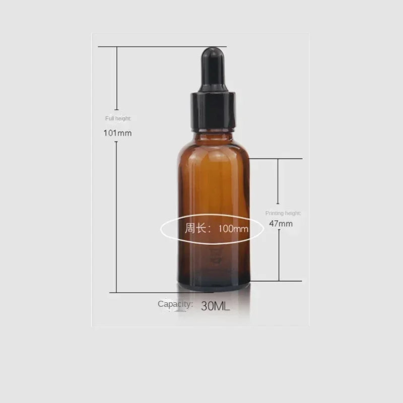 Brown Glass Dropper Bottles 30ml 50ml Refillable For Essential Oils