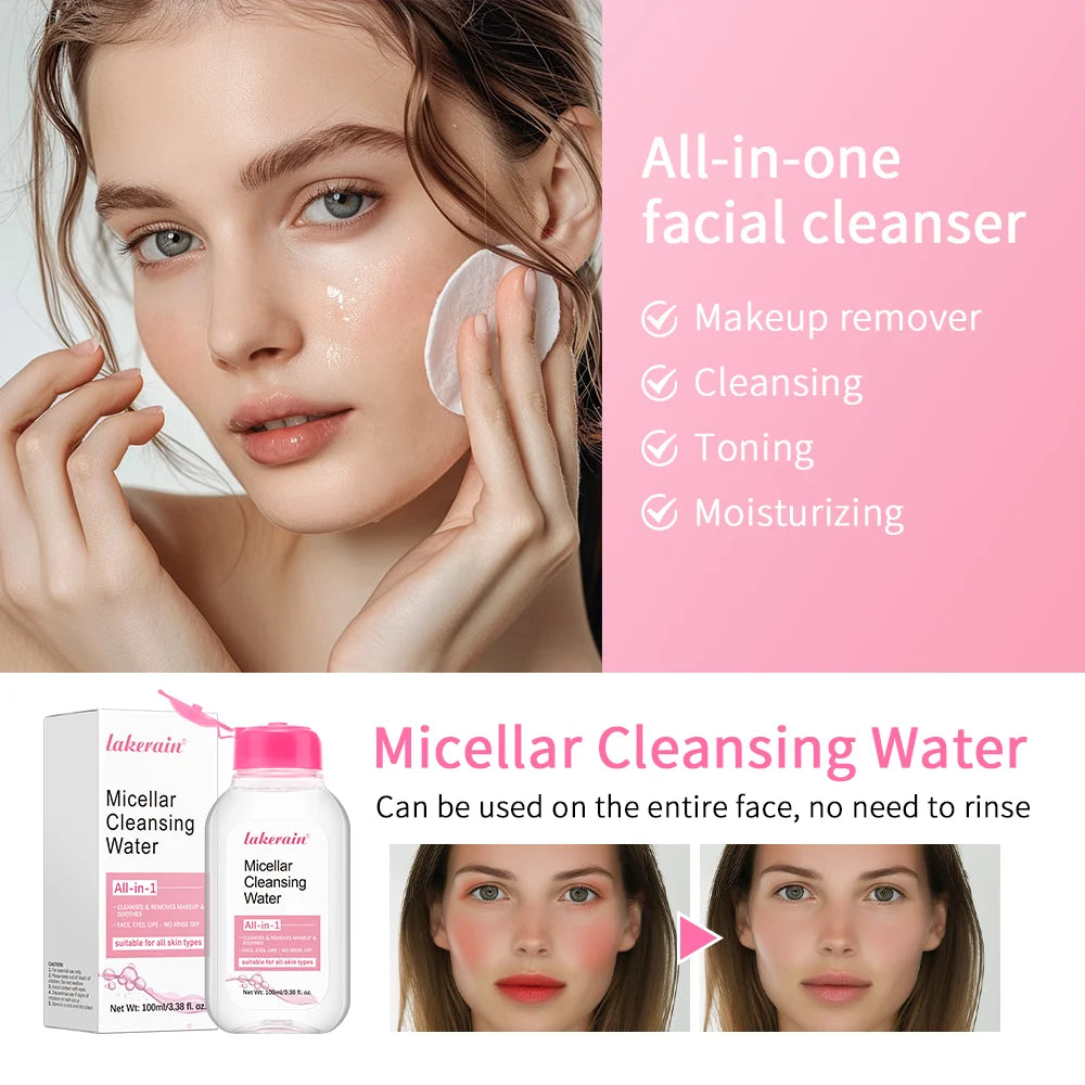 Lakerain Micellar Cleansing Water Makeup Remover For All Skin Types