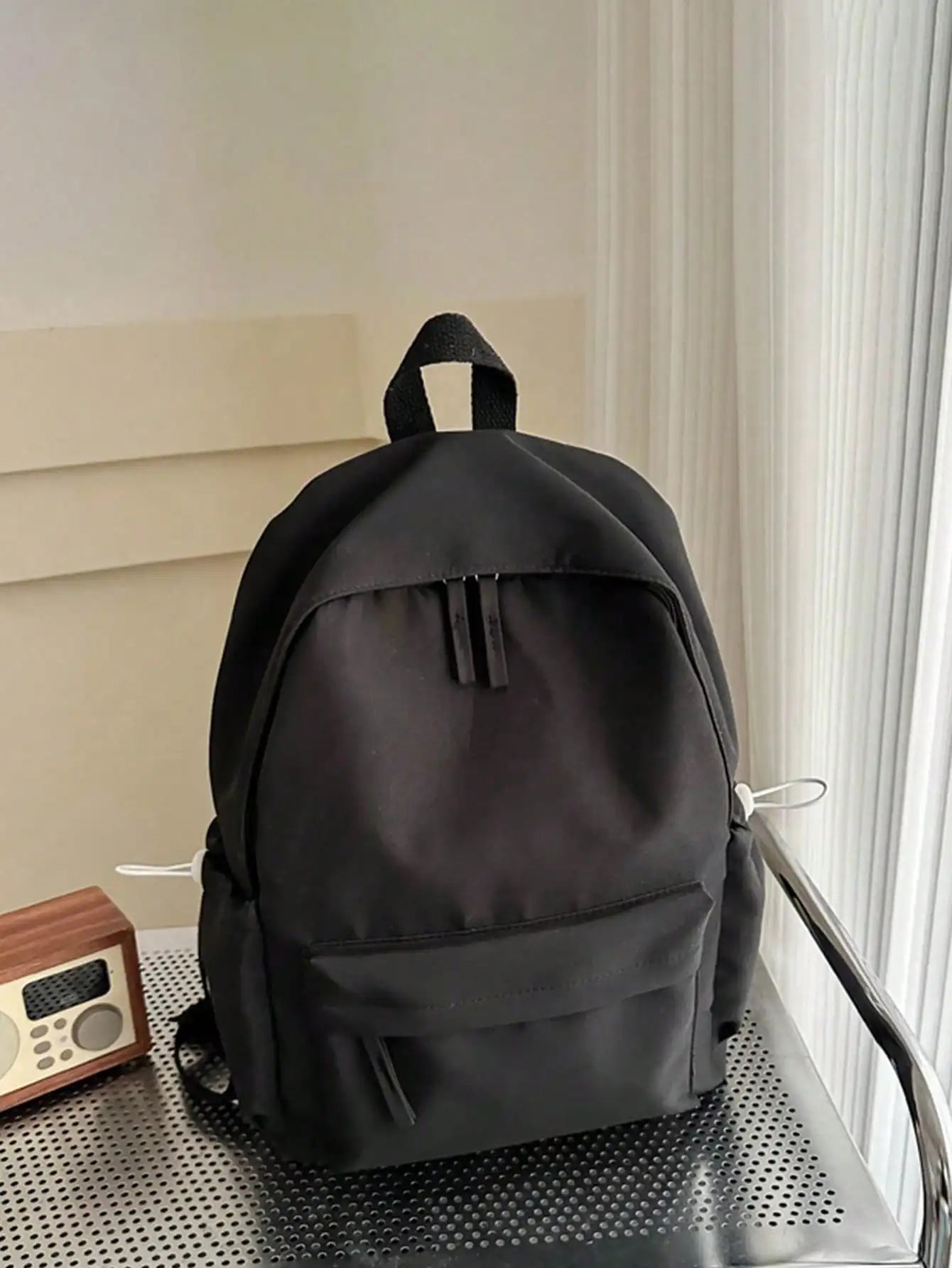 Casual Student Backpack With Multi Compartments Foldable Large Capacity