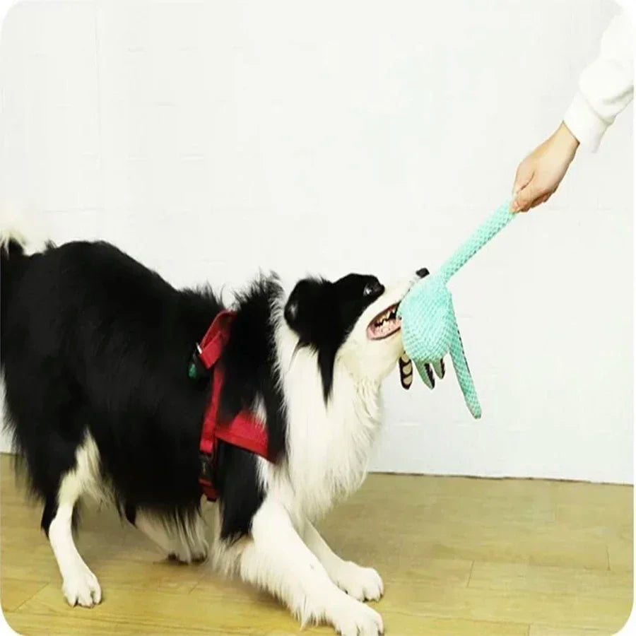 Interactive Dog Toy Pet Plush Octopus For Boredom