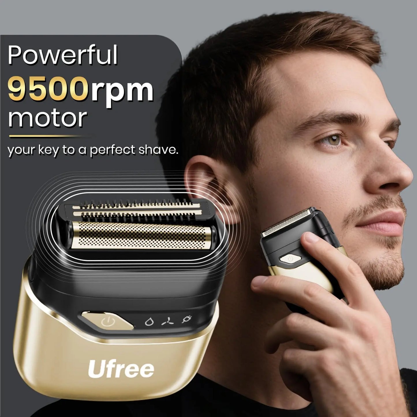 Ufree Foil Shaver For Men With 4 Floating Blades LED