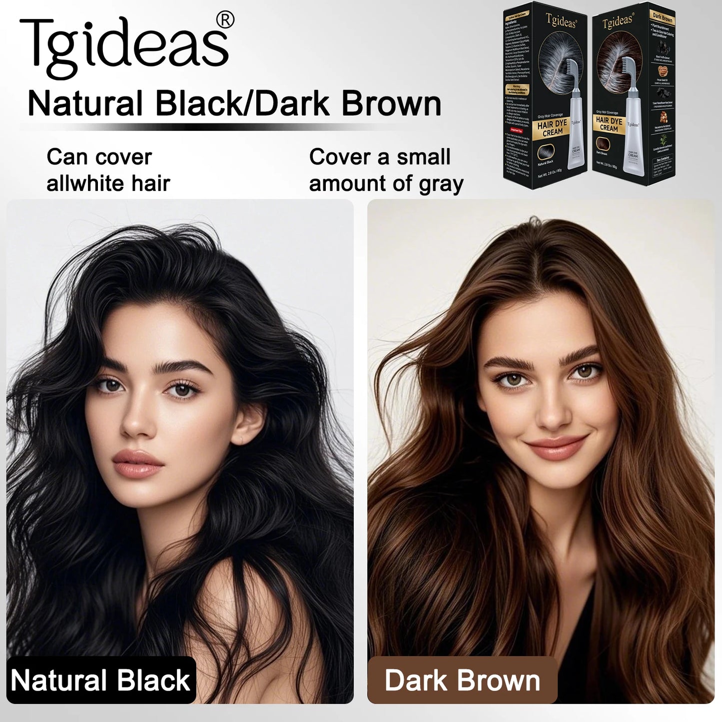 Tgideas Hair Dye Comb and Cream For Complete Coverage
