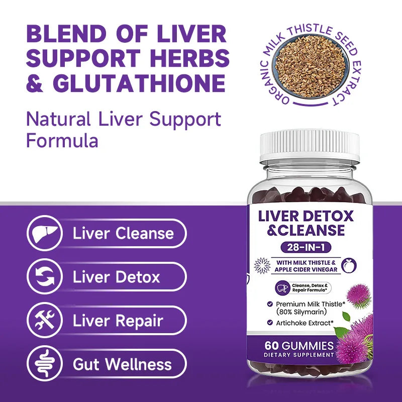 Liver Detox Gummies With Milk Thistle For Digestion And Immunity
