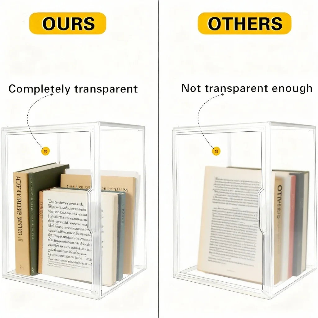 Clear Stackable Acrylic Display Storage Box Organizer
