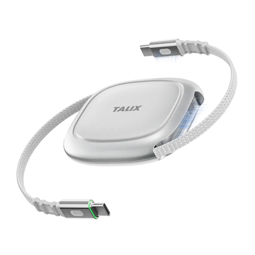 TALIX 240W Retractable USB C Cable PD Fast Charge Pro