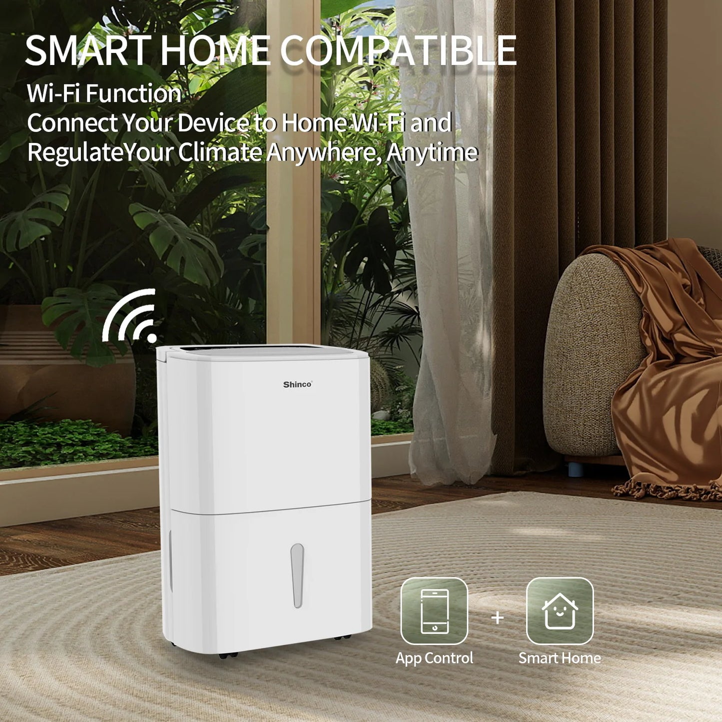 Shinco Energy Star Dehumidifier With WiFi For Large Spaces