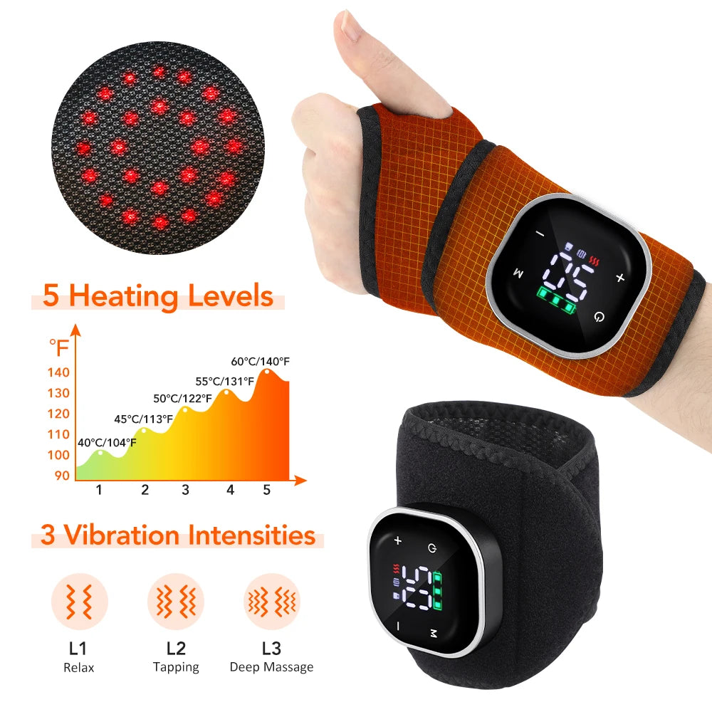 DearBeauty Wrist Massager With Heat, Rechargeable, 3 Heat Levels