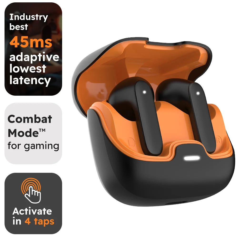 Jogrytece Bluetooth 5.4 TWS Earphones Ultra Low Latency ENC