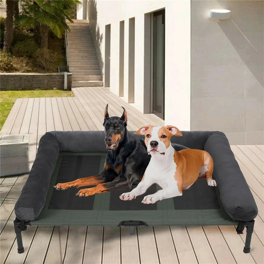 Borwart Raised Dog Bed With Cooling Breathable Outdoor Cot