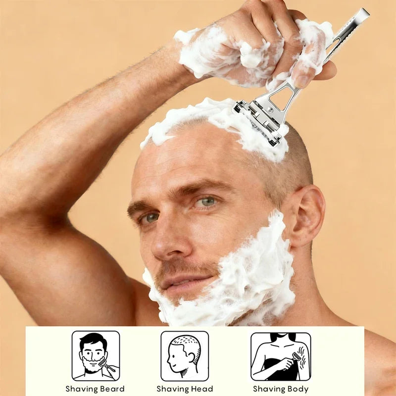 GP600 Glide 6.0 Pro Stainless Safety Razor With Magnetic Head