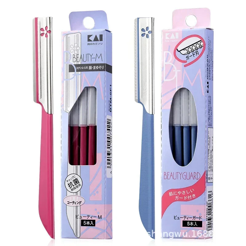Five Piece Eyebrow Epilator Set For Women Stainless Steel Blades