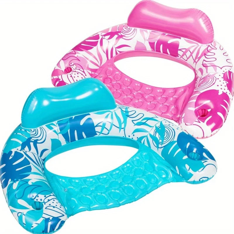 2 Pack Inflatable Pool Chairs Floats Hammock Noodle For Summer Water Fun