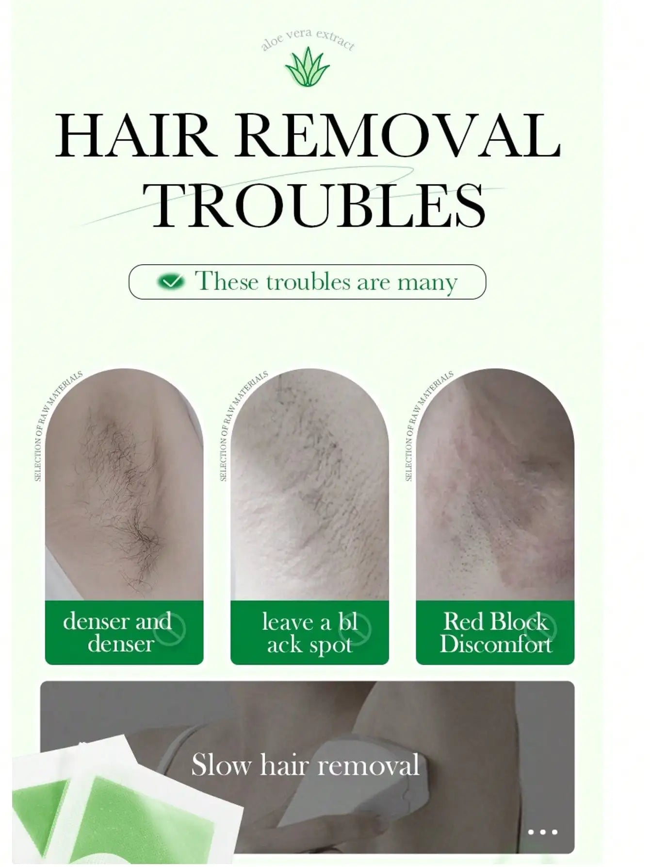 Aloe Vera Rose Wax Strips For Body Hair Removal Gentle