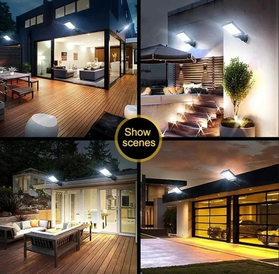 Solar Led Outdoor Wall Lamp With Remote Motion Sensor