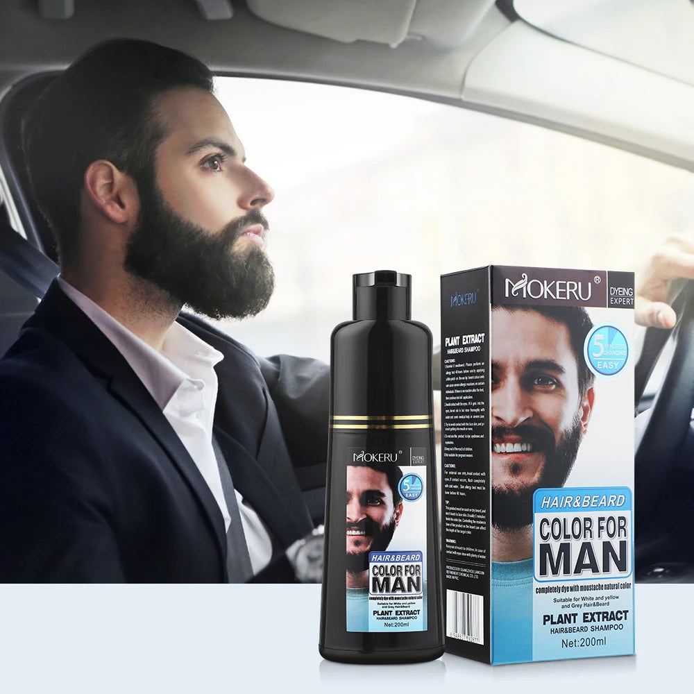 Ms.Dear Beard Dye Shampoo For Men Nourishing Repair And Coverage