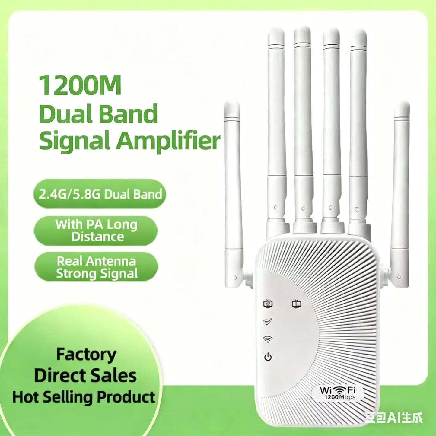 Dual Band WiFi Repeater 2.4 GHz And 5 GHz Extender