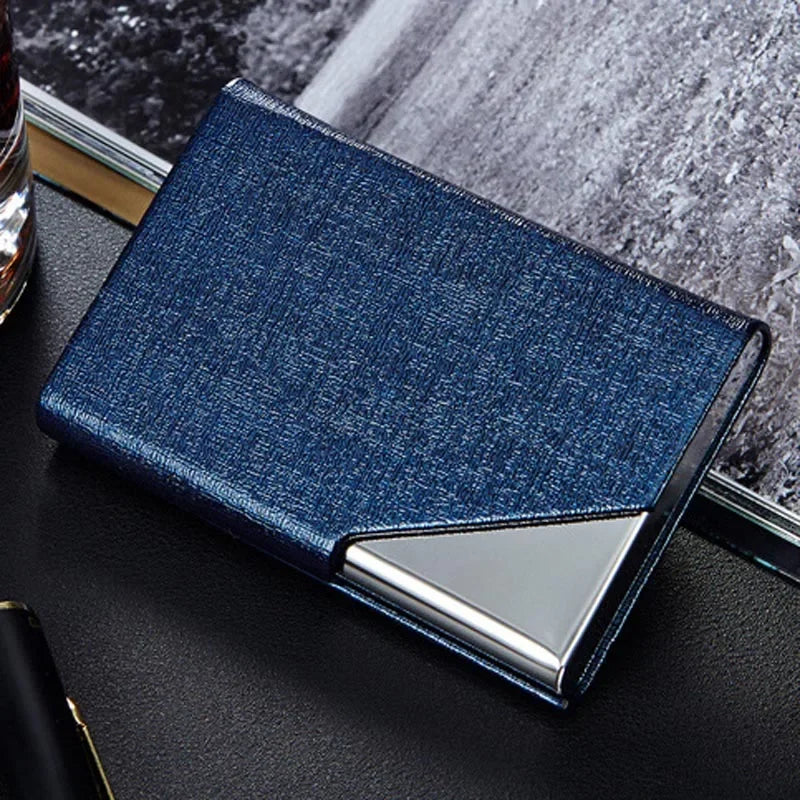 Metal Card Holder With Magnetic Cover Stainless Steel Wallet Case