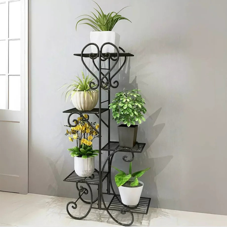 Wisfor Five Tier Metal Plant Stand Rack For Indoor Gardens