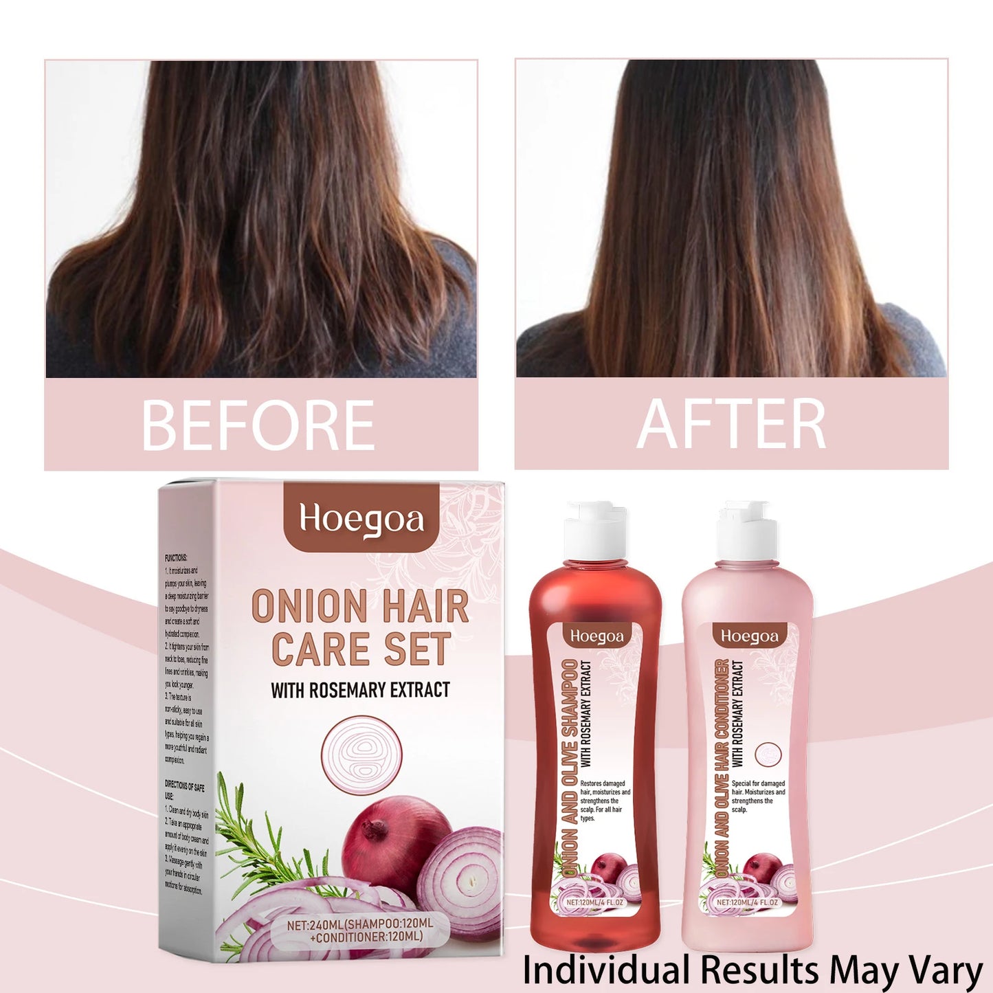 Rosemary Onion Hair Growth Shampoo And Conditioner For Damaged Hair