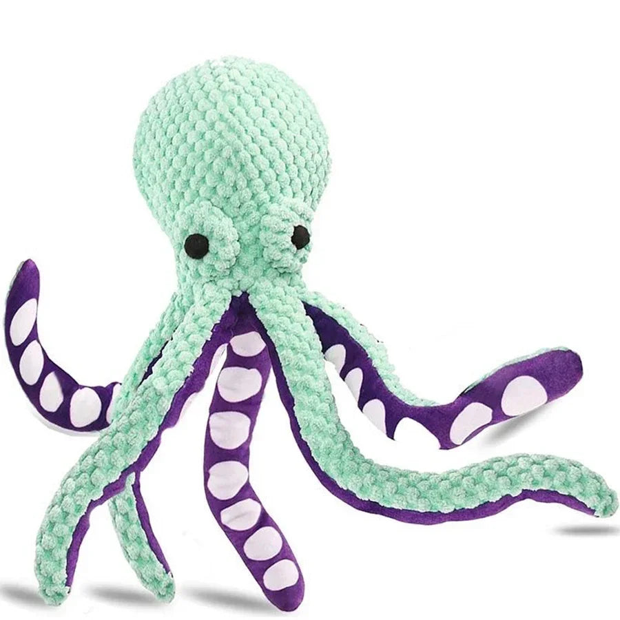 Interactive Dog Toy Pet Plush Octopus For Boredom