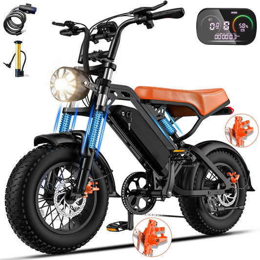 Terrosor 1200W All-Terrain Electric Motorcycle, 48V Lithium Battery