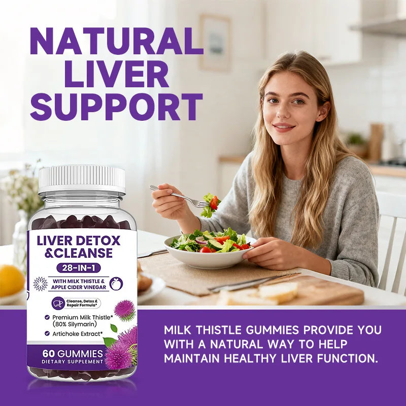 Liver Detox Gummies With Milk Thistle For Digestion And Immunity