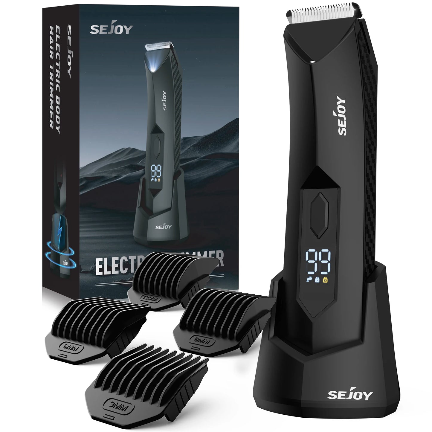 SEJOY Body Hair Trimmer for Men Waterproof Rechargeable Groomer