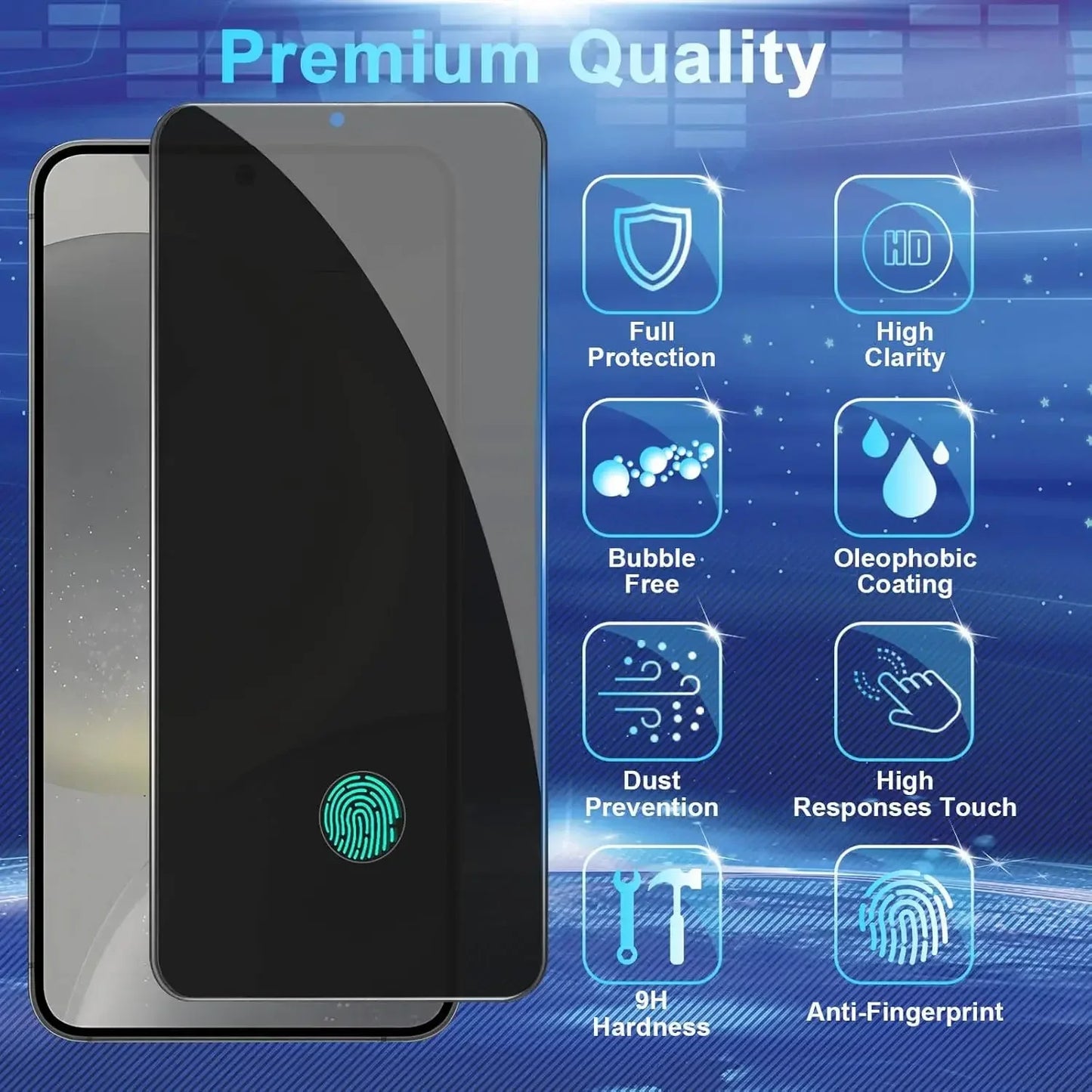 Anti Spy Screen Protector Tempered Glass For Samsung S25 5G