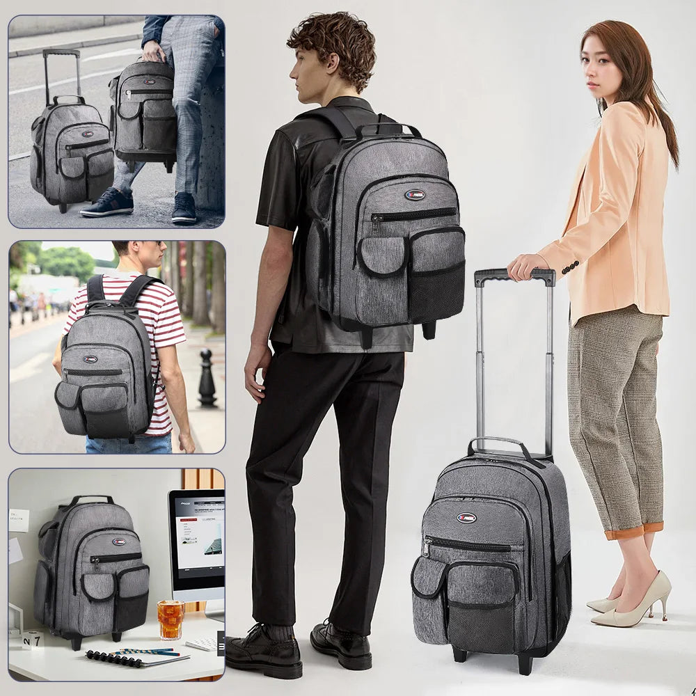 New York XPress Wheeled Travel Backpack Carry-On Luggage