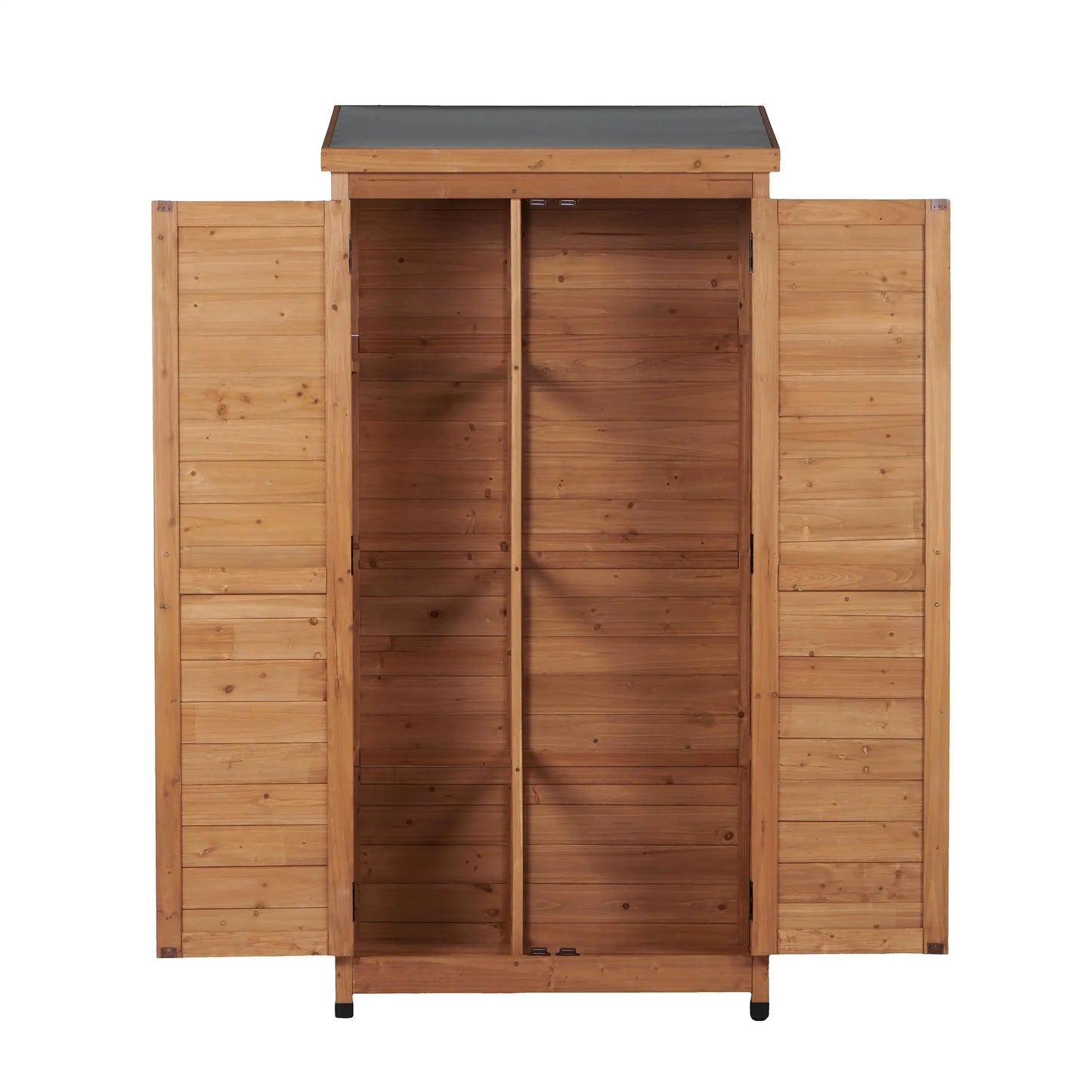 Weatherproof Fir Wood Storage Shed With Metal Roof For Gardening