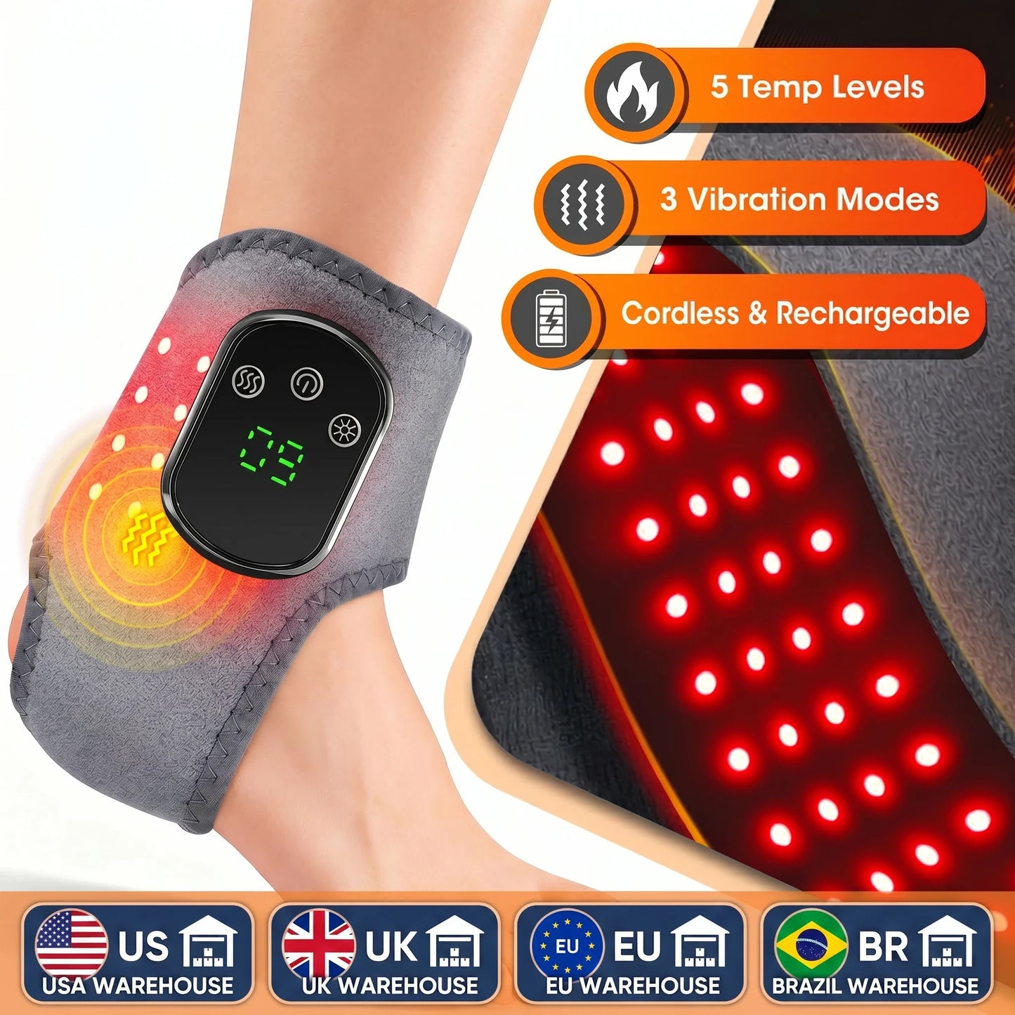 PASTSKY Electric Wrist Massager With Far Infrared Heat Vibration