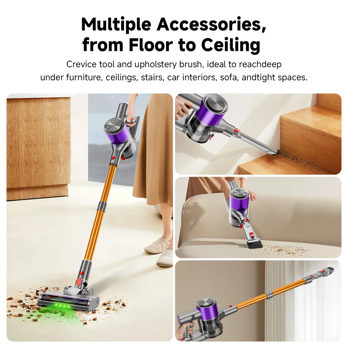 Honki Cordless Stick Vacuum Cleaner Led Display Hepa Filter Turbo