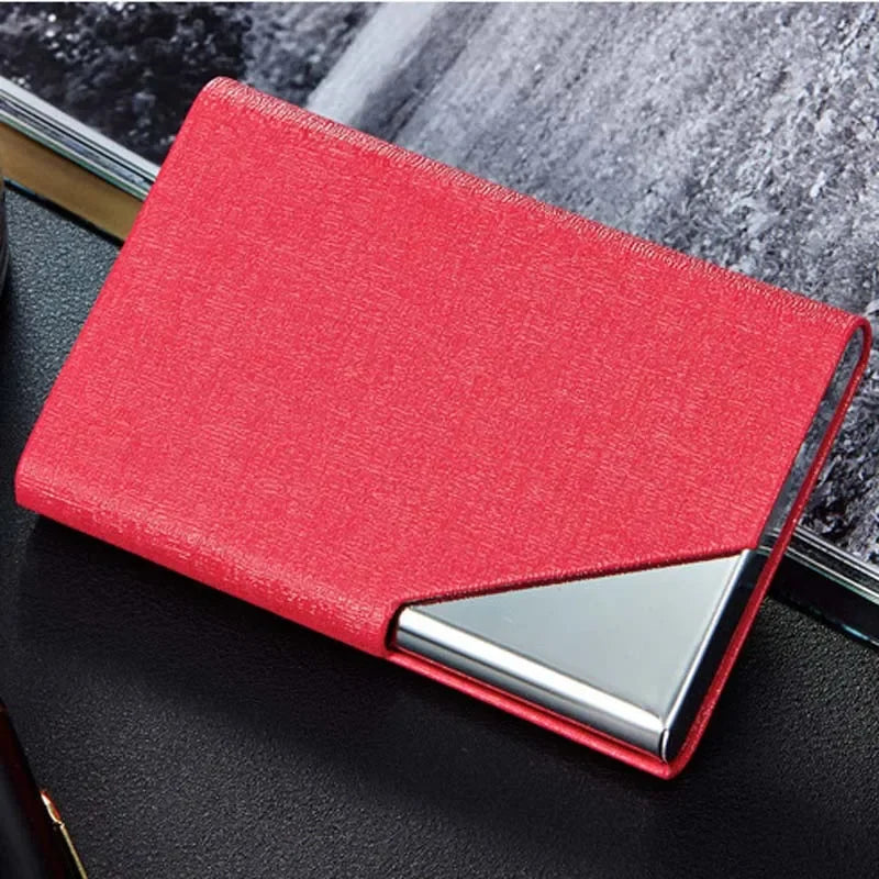 Metal Card Holder With Magnetic Cover Stainless Steel Wallet Case