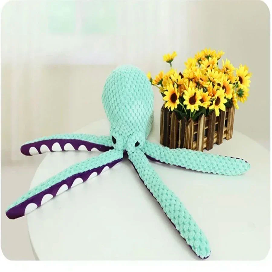 Interactive Dog Toy Pet Plush Octopus For Boredom