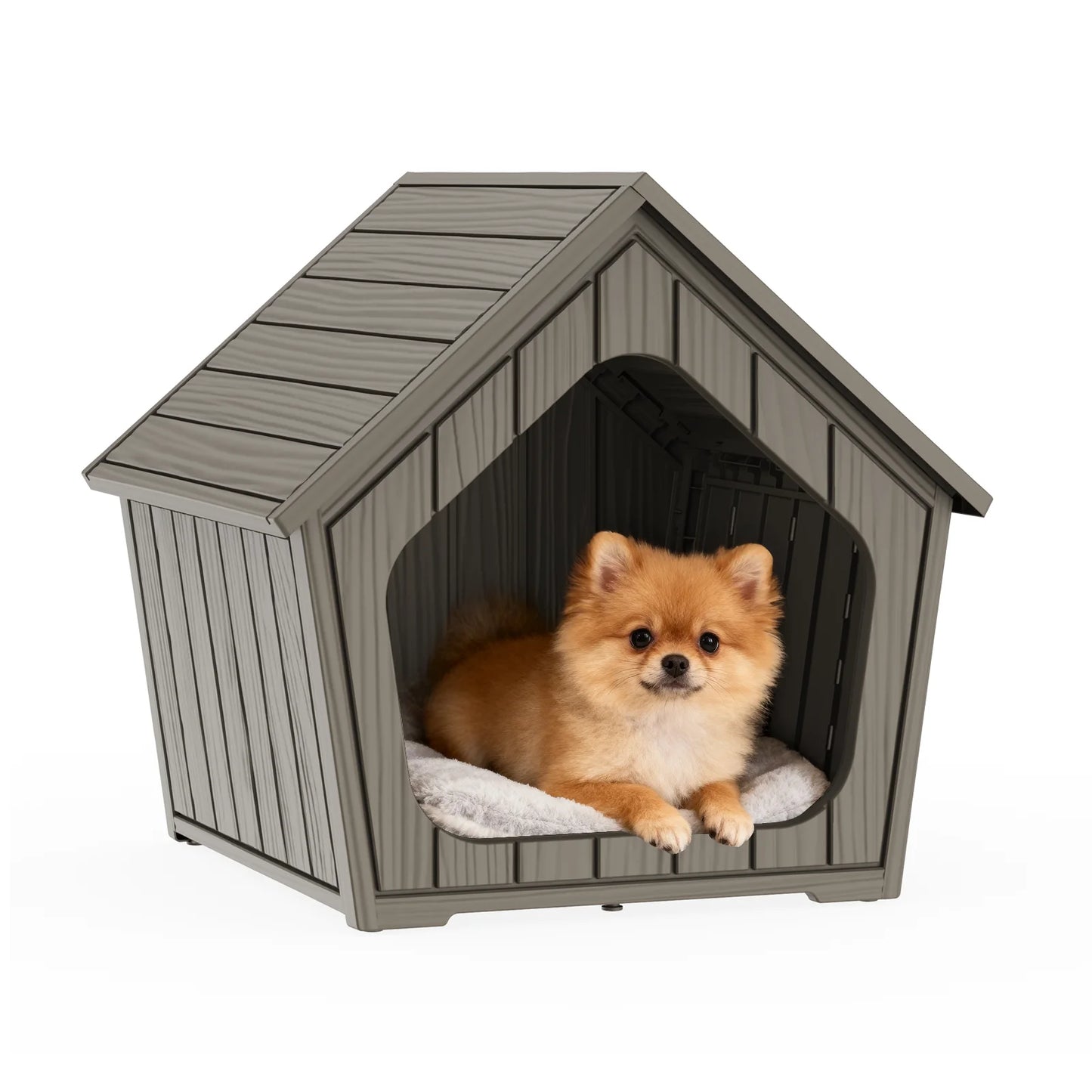 Gable Roof Plastic Pet House Waterproof Outdoor Dog Shelter