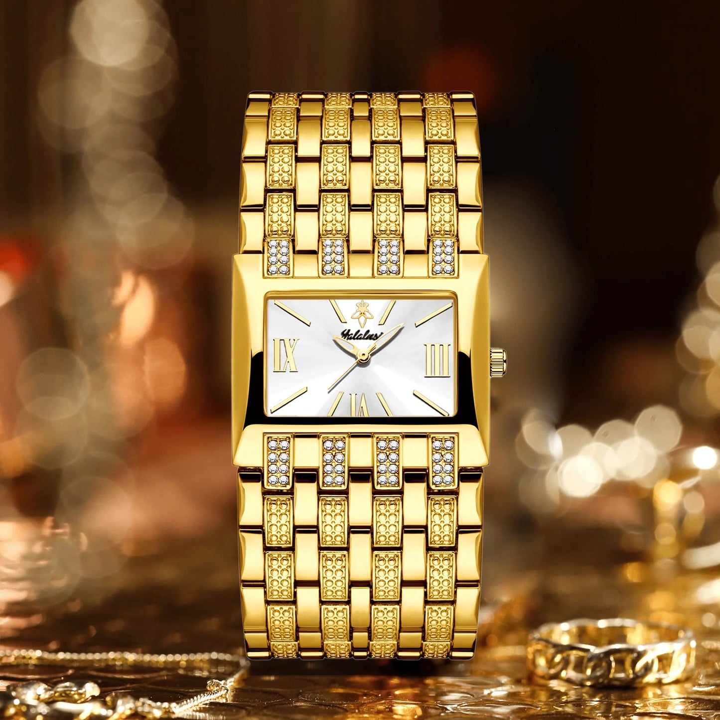 YaLaLuSi Plated Quartz Womens Watch Luxury Style Gift Box