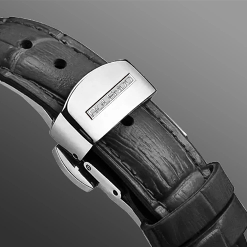 Rolendo Ladies Automatic Watch Genuine Leather Strap 50M Water Resistant