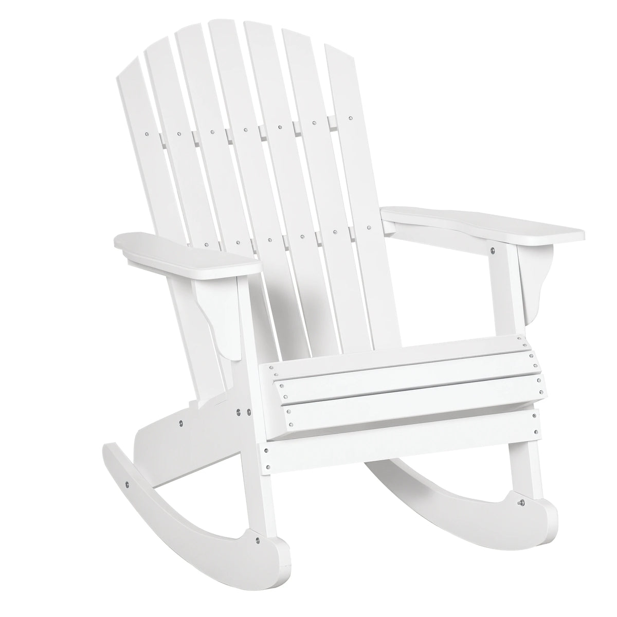 Outsunny Outdoor Fir Wood Rocking Chair With Rustic Design