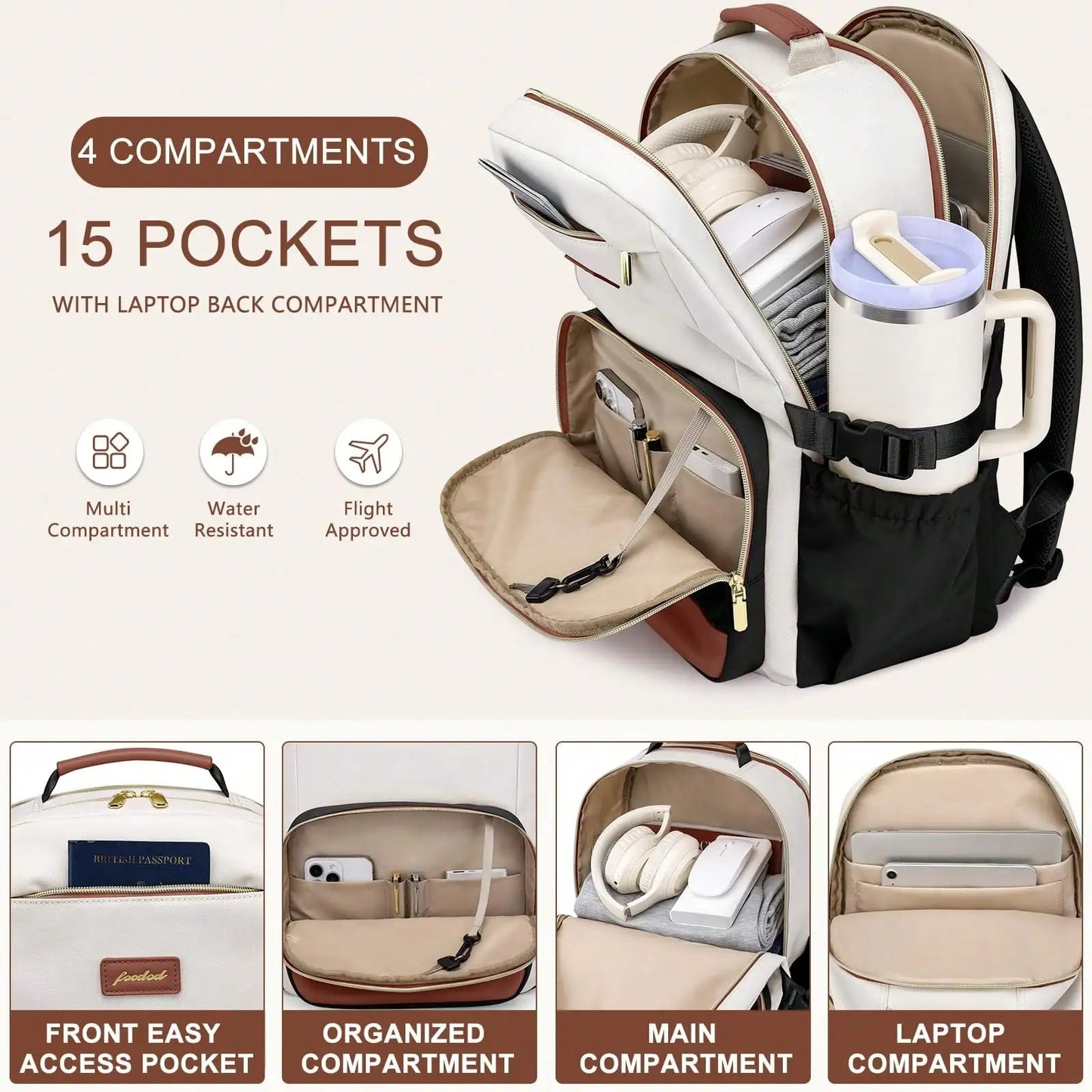 Unisex Laptop Backpack With USB Port And Anti Theft